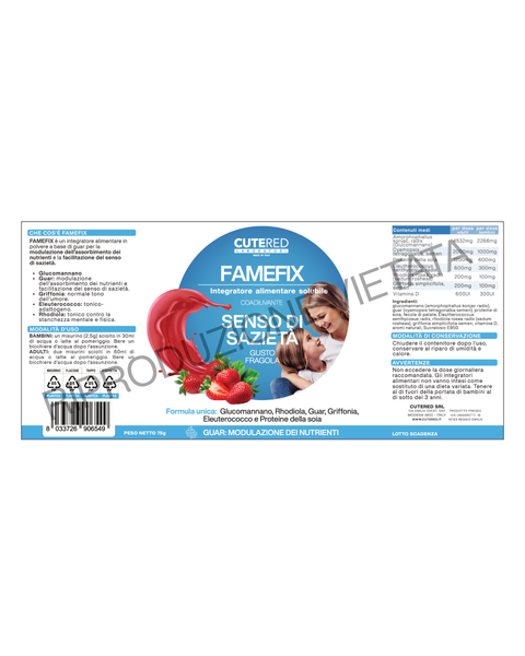 FAMEFIX FRAGOLA 75g | Senso di sazietà