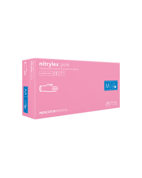 Guanti in nitrile nitrylex ® rosa senza polvere